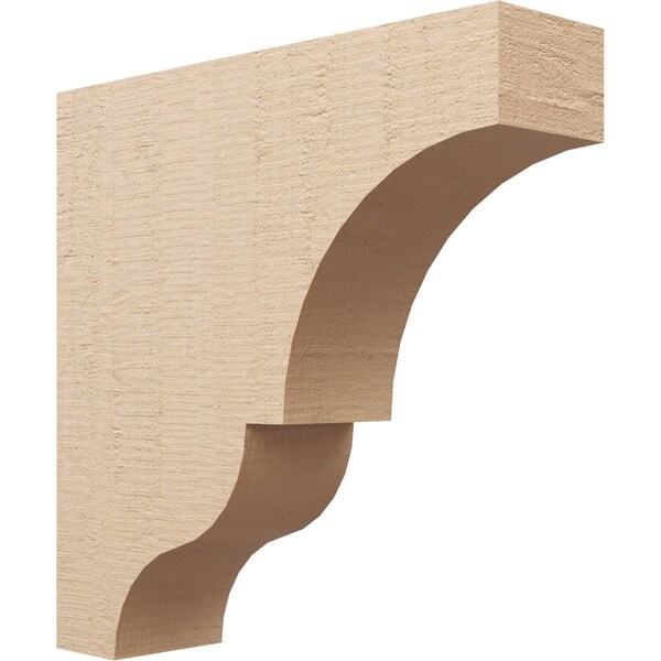Ekena Millwork 8"W x 32"D x 32"H Thin Asheboro Rough Cedar Woodgrain TimberThane Corbel, Primed Tan CORUR08X32X32ASHRCPR - main